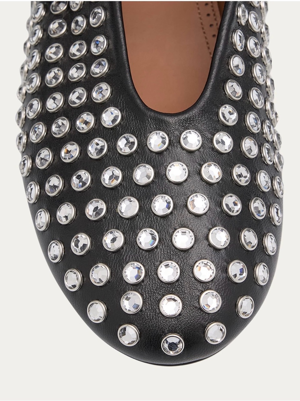 BRAND NEW! ALAIA BLACK MARY JANE FLATS WITH ALL OVER STUDS. SIZE: EU 39/US 9. - Picture 7 of 12